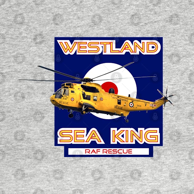 Westland Sea King Search and rescue helicopter in RAF roundel, by AJ techDesigns